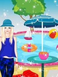 洋娃娃装扮泳池派对(Doll Dress Up Pool Party)
