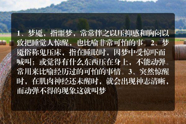 予你什么意思(梦靥什么意思)